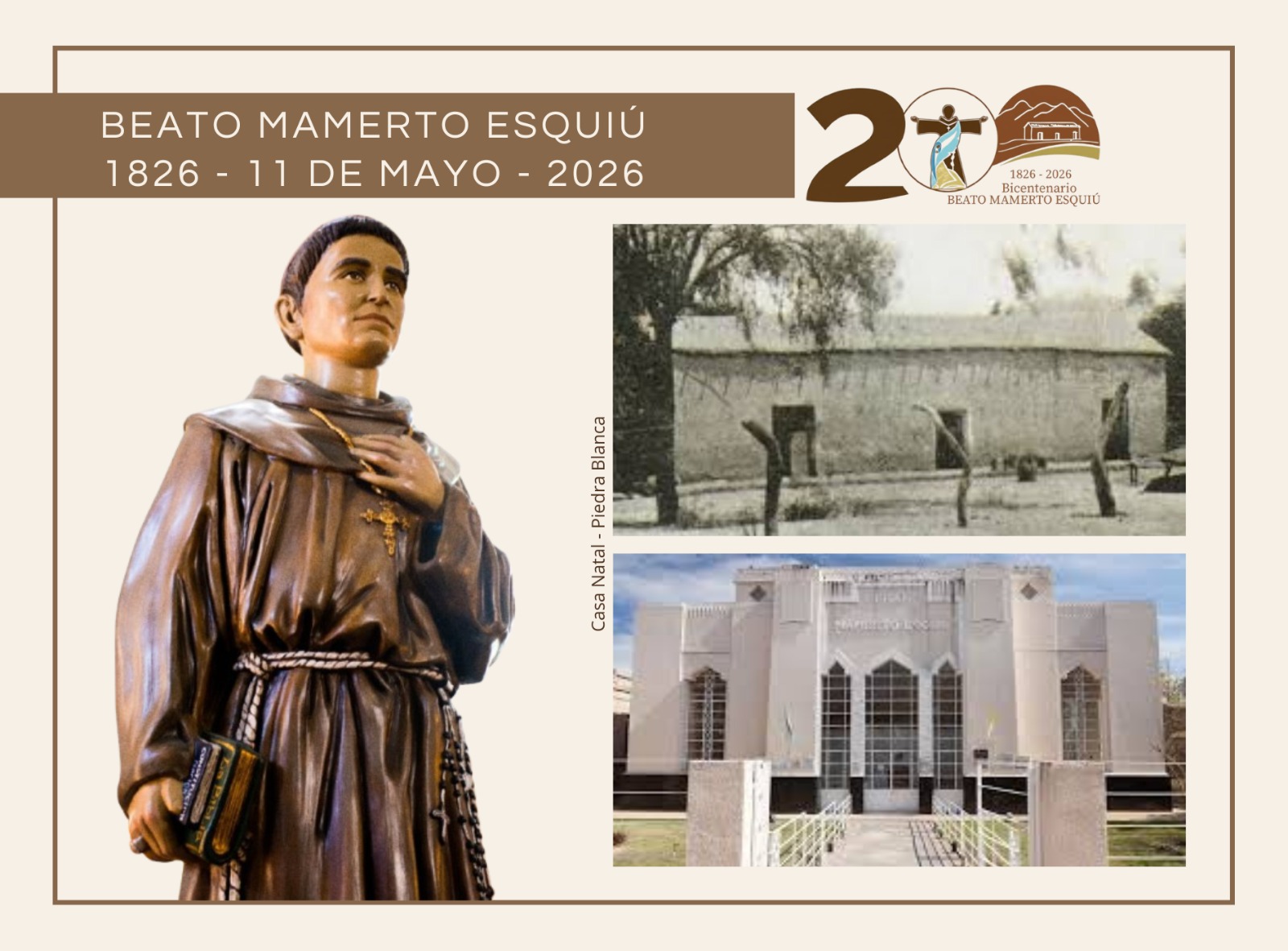 Catamarca se dispone a vivir la celebración del  Bicentenario del Natalicio del Beato Mamerto Esquiú